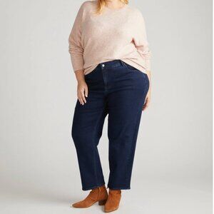 Seine High Rise Straight Leg Jean 29 Inch Dark Indigo Sz 18